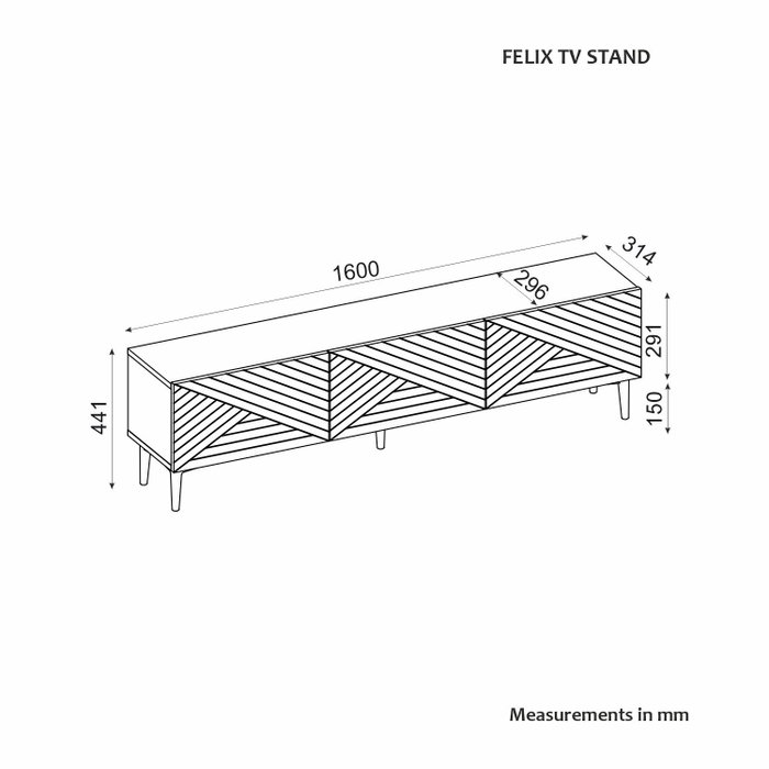 Hanah Home Felix Soporte de TV Nogal Hanah Home Felix Soporte de TV Nogal